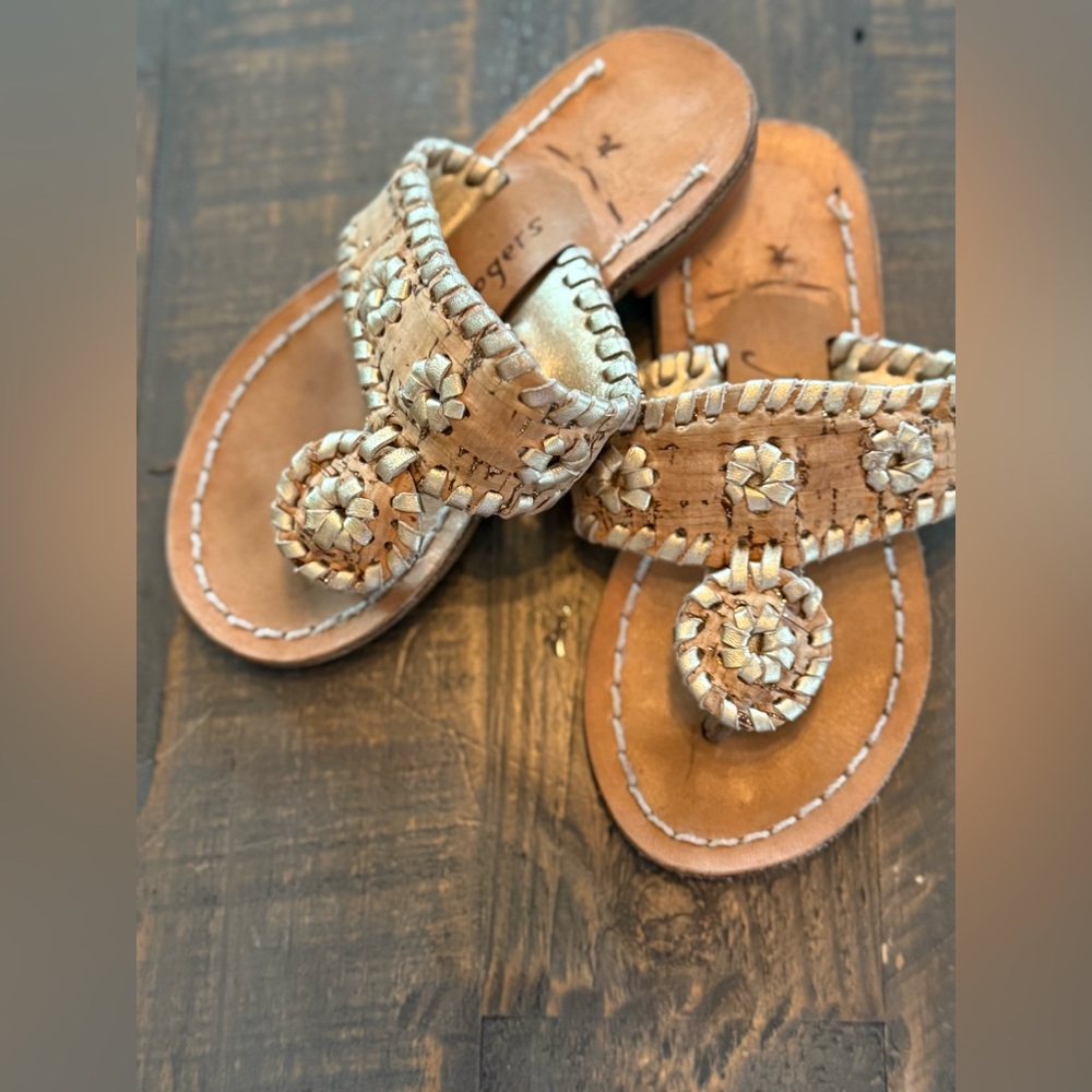 Jack Rogers Tan Kids Sandals size 4c